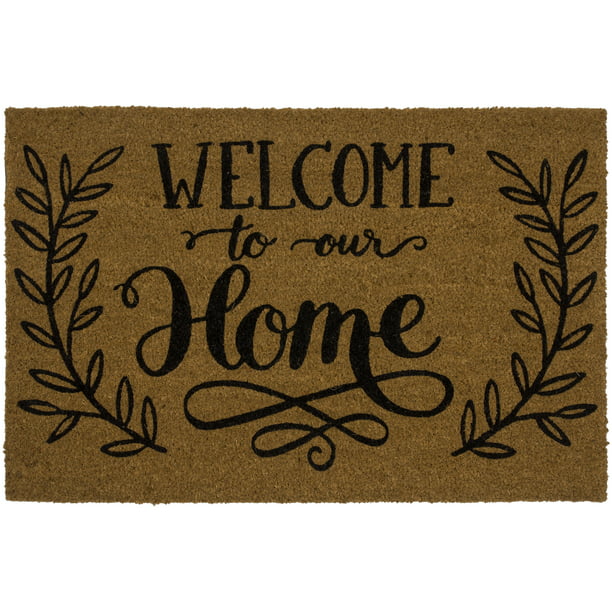 Hi DII 6030 Welcome Home Natural Coir Doormat Indoor/Outdoor 